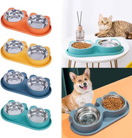 2 in 1 Pet Tableware  Water Feed