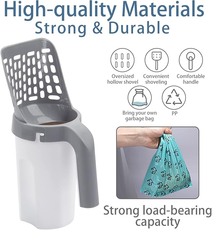 Cat Litter Scoop with Bag Holder  (4 bag free)