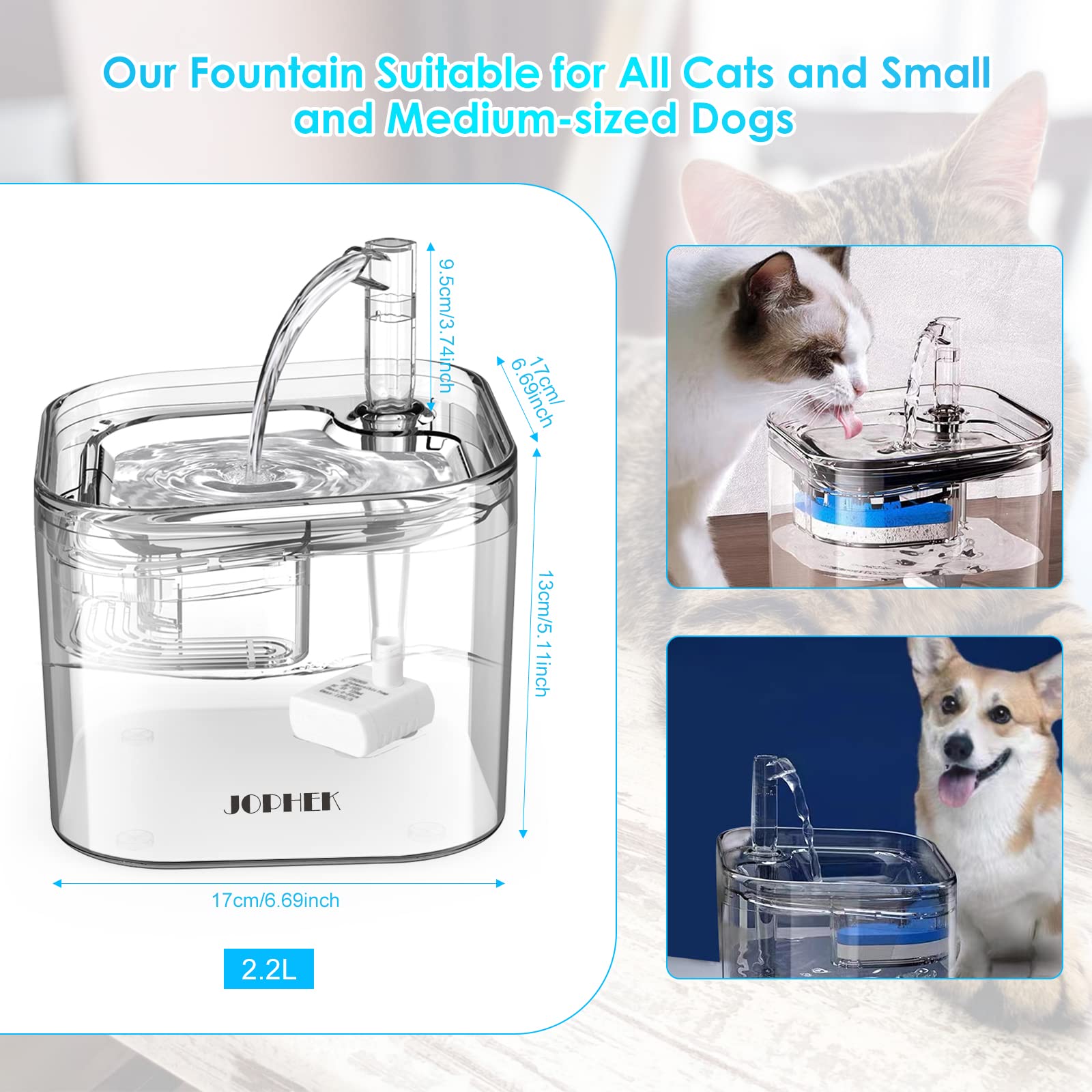 Automatic pet Water Fountain 300ml