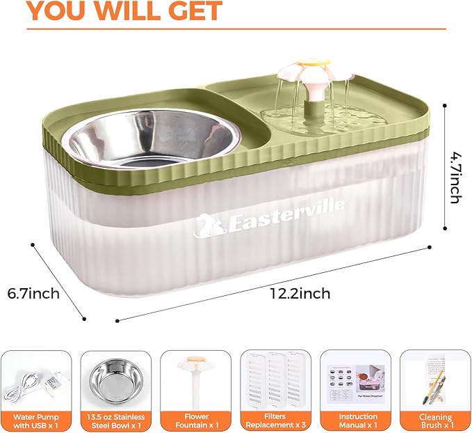 Automatic Water Fountain & Feeder