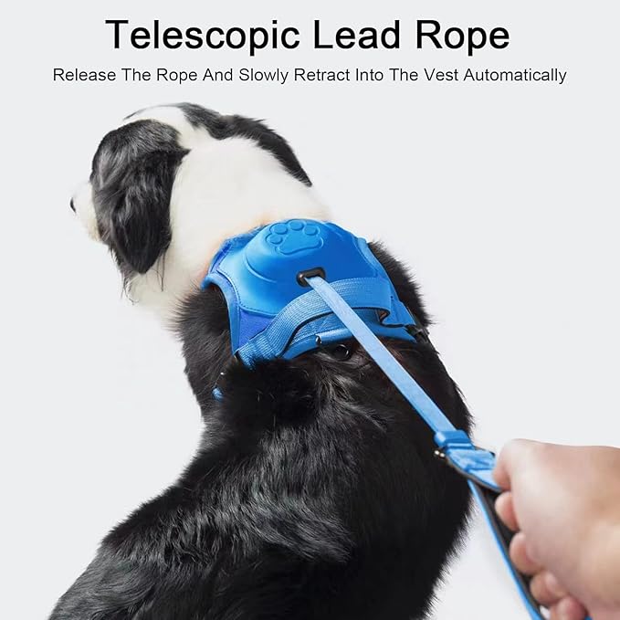 No Pull Dog Harness with Retractable Leash 2 in 1 Siza XL