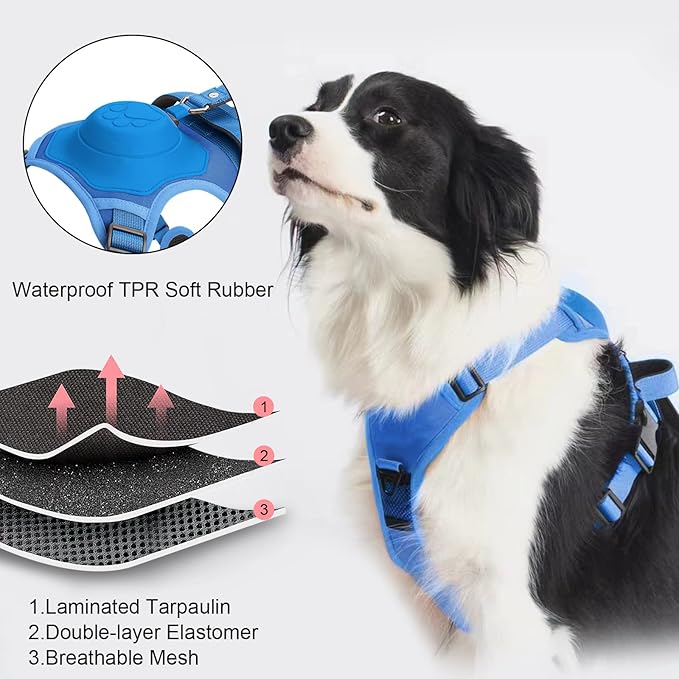 No Pull Dog Harness with Retractable Leash 2 in 1 Siza XL