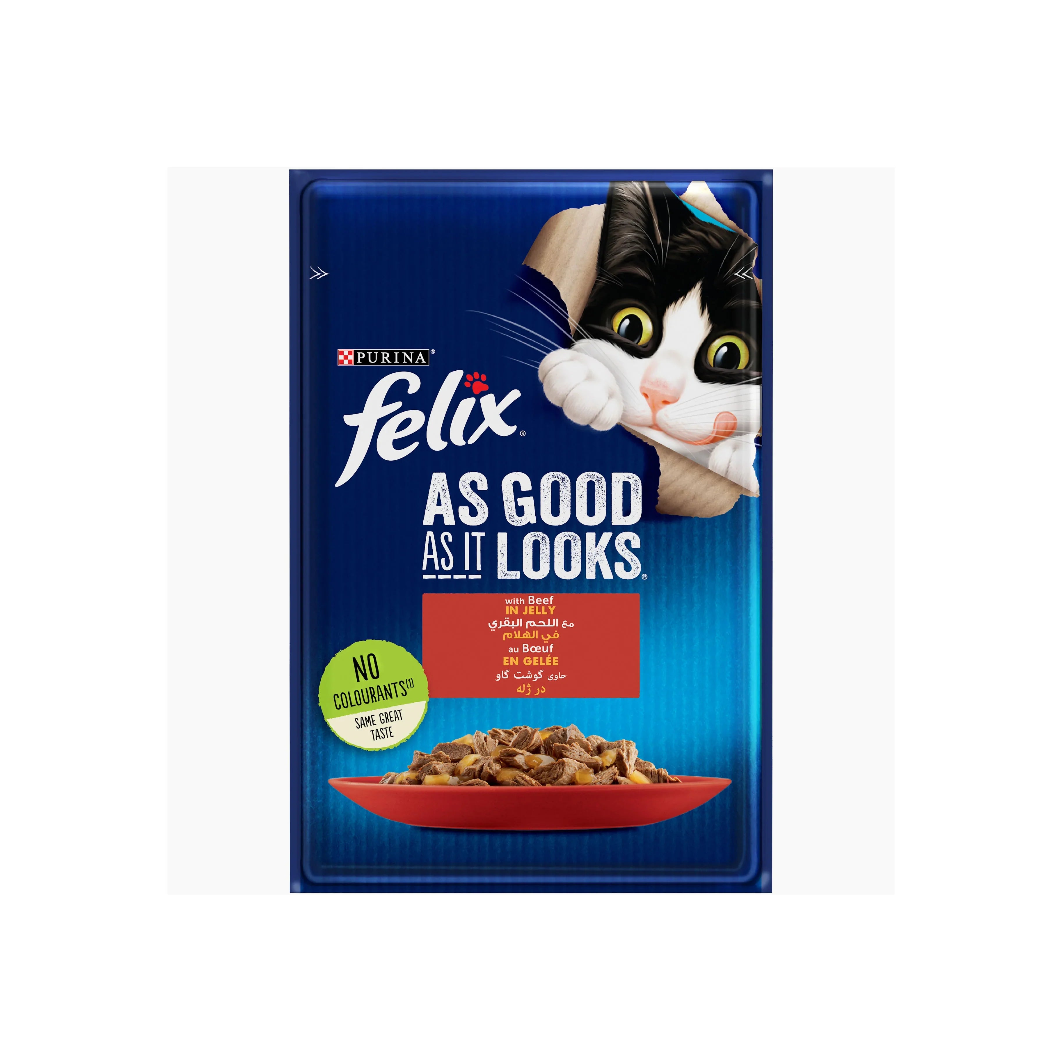 Felix Cat Wet Food Beef in Jelly - Pouch 85 gm