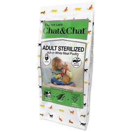 Expert Chat & Chat Care Adult Sterilized Cat Food White Meat Poultry 900 g