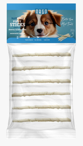 Orgo Rawhide Sticks For Dog Puppy Dental Oral Care 6 PC R