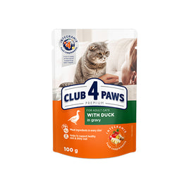 Club 4 Paws Wet Food with Duck in Gravy for Adult Cats 100 g