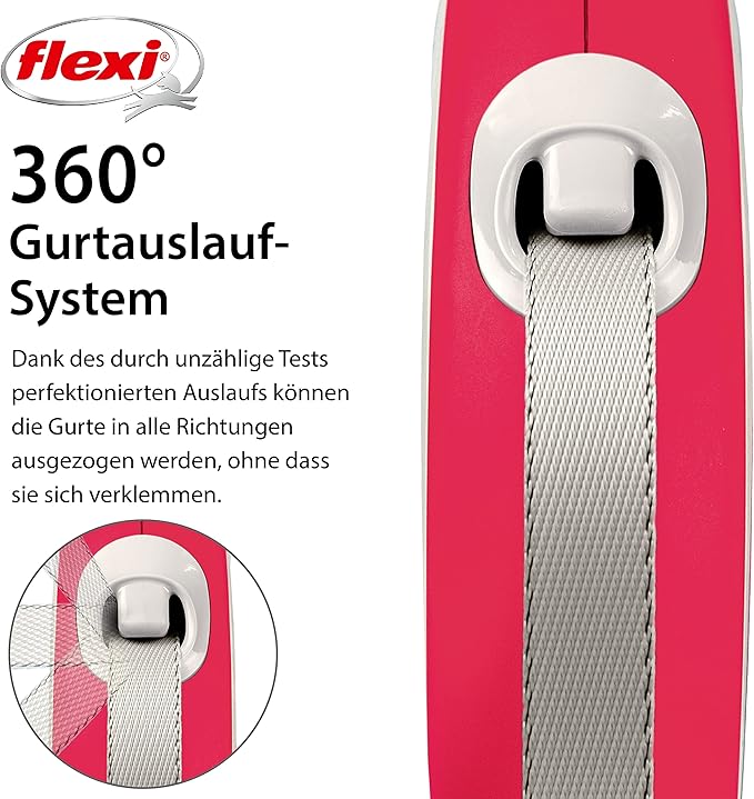 flexi® Comfort L Belt 8 m Red Roll Lead for Dogs up to 50 kg