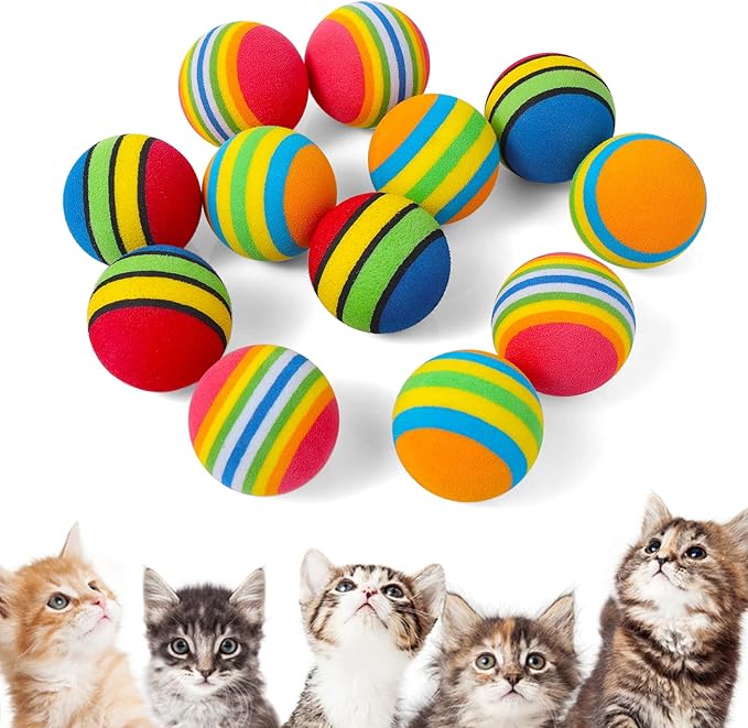 Colorful Foam Balls Cat Toy – 4 Pack