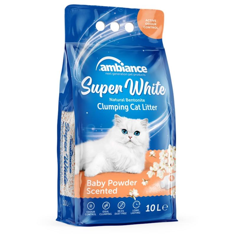 Super White Cat Litter Baby Powder 10L