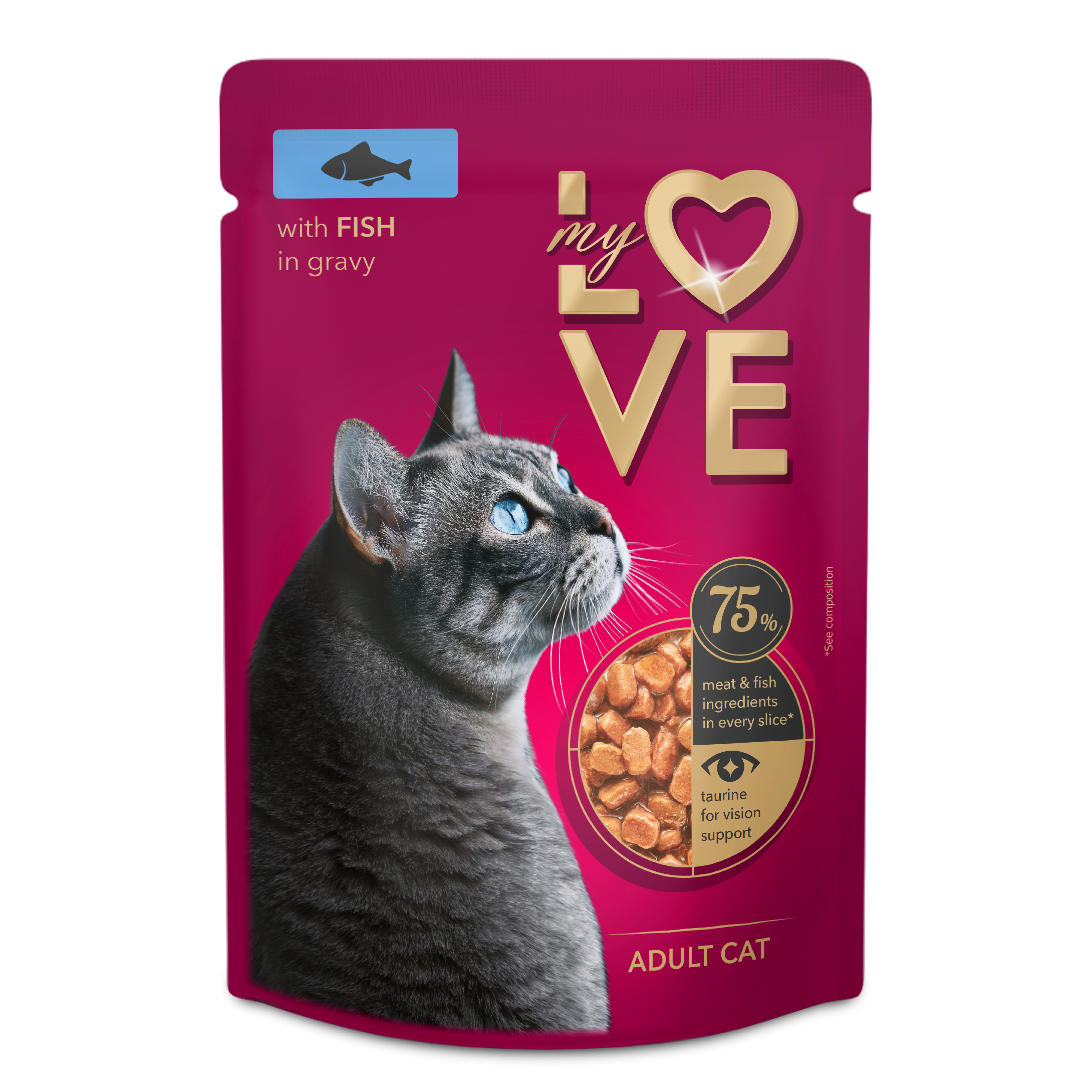 My Love Cat Wet Food Fish in Gravy - Pouch 85 gm