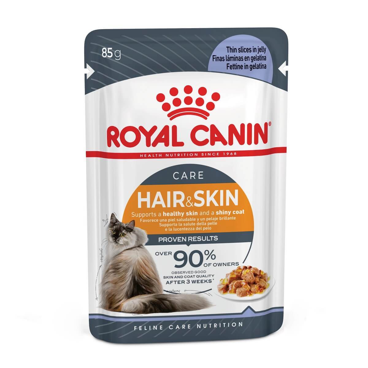Royal Canini Cat Wet food Hair & Skin poush Pouch 85g