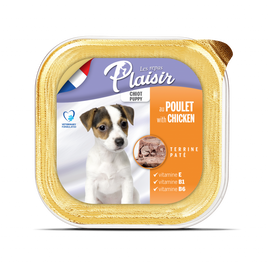 plaisir dog wet food chicken puppy 150g