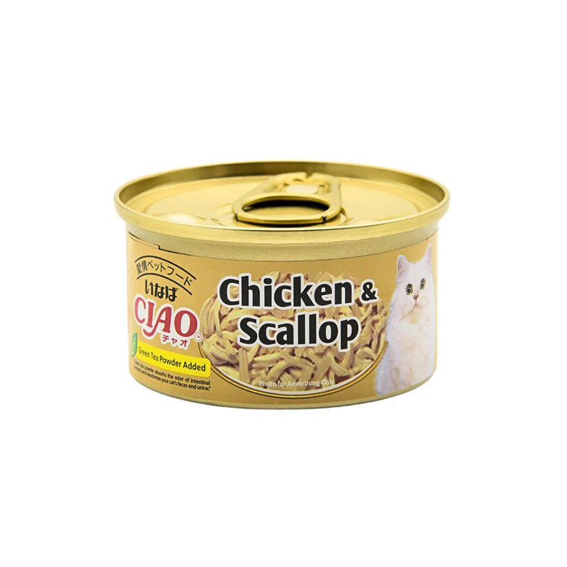 Ciao Cat Wet Food With Chicken & Scallop Can - 75g