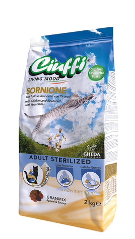 CIUFFI CAT SORNIONE ADULT STERILIZED 2kg