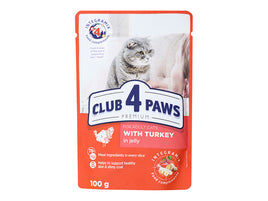 Club 4 Paws Cat Wet Food Adult with Turkey - Pouch 100 g