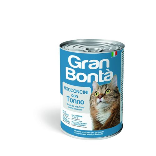 Gran Bonta Cat Wet Food Adult Chunks With  Tuna- Can 400g