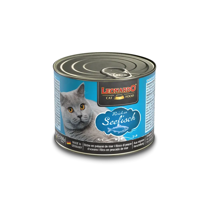 Leonardo Cat Wet Food Rich In Ocean Fish - Can 200g