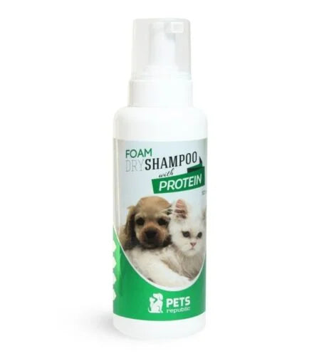 شامبو جاف رغوي للقطط والكلاب من بيتس ريبابليك مع البروتين - 520 مل