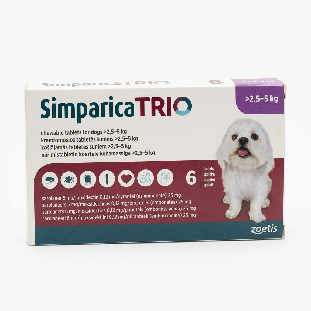 Simparica TRIO 2.5 to 5 kg one tablet