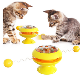 Cat Rotating Self Play Toy - Pink