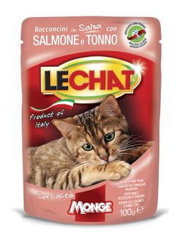 LECHAT Cat Wet Food Salmon & Tuna - pouch 100g