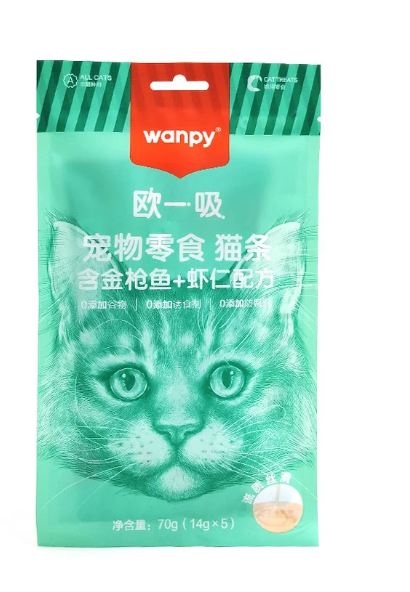 Wanpy creamy treat Tuna Fish &  Shrimp composition -70g