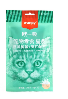 Wanpy Treats Tuna Fish &  Shrimp composition 5 tubes