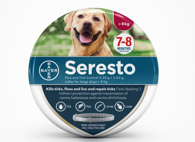 Seresto® Dog Collar Flea & Tick Control - For Dogs Over 8kg