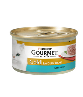 Purina Gourmet Cat Wet Fodd Gold Savory Cake With Tuna - 85 g