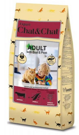 Chat & Chat Adult With Beef & peas 2 kg