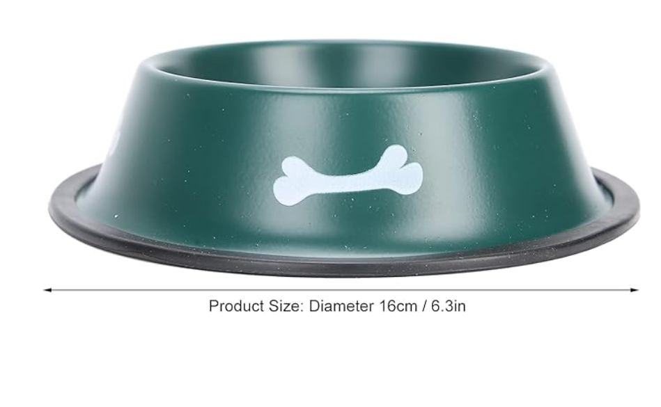 Dog Bowl with Cute Bone Print - size 6