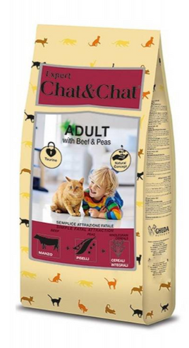 Chat & Chat Expert Adult Beef & peas 14 kg