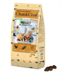 Expert Chat & Chat Adult Cat Food With Chicken & Peas 14 Kg