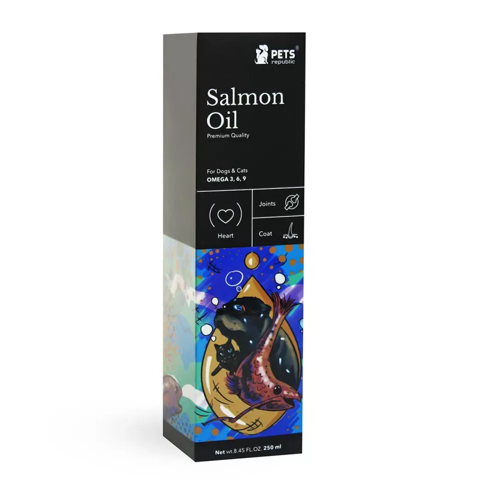 Pets Republic Salmon Oil Omega 3,6,9 For Cats & Dogs 250ml