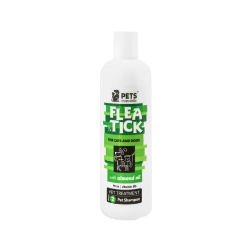 Pets Republic Flea & Tick Shampoo for Dogs & Cats 500 ml - Green