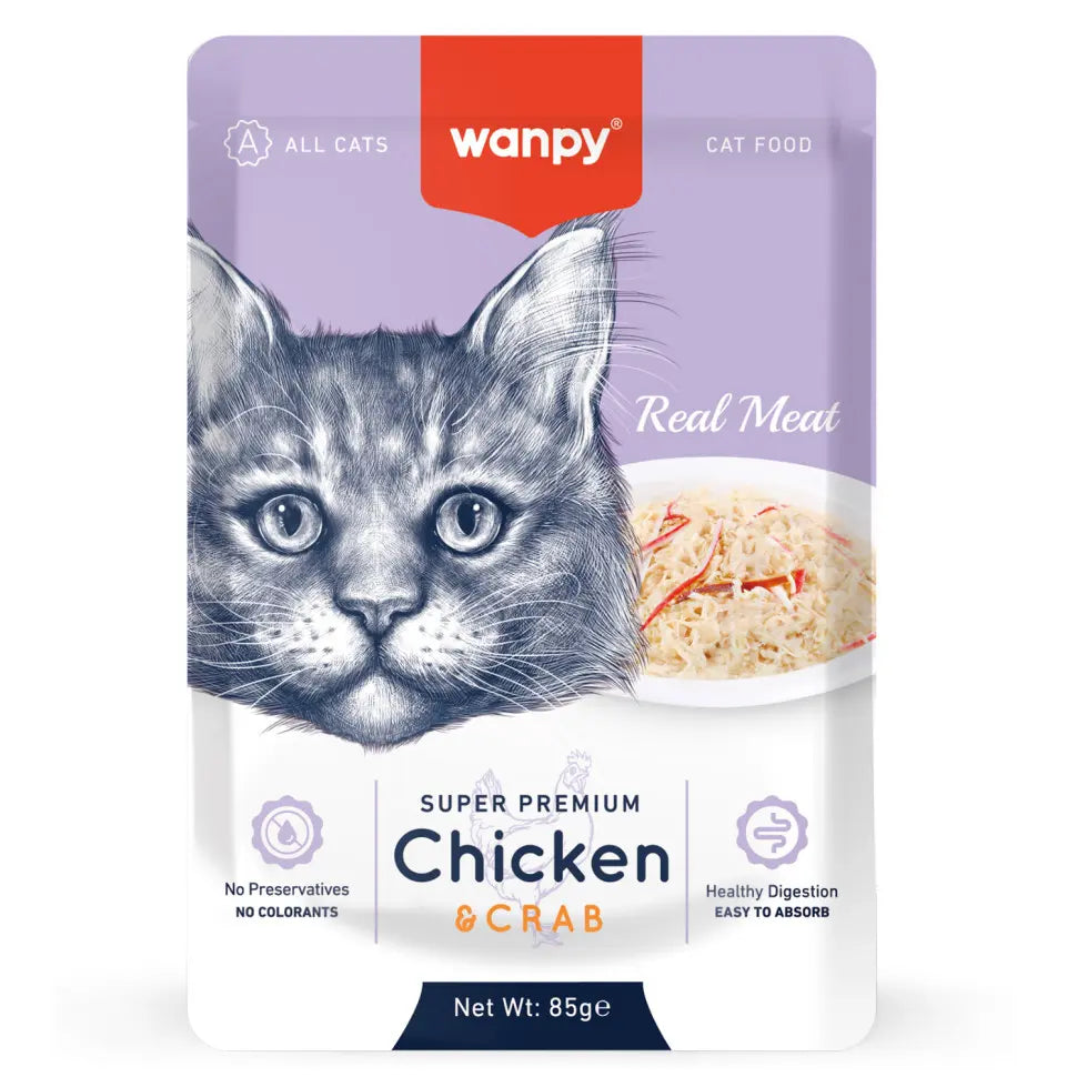 Wanpy Wet Food  Chicken & Crab - 85g