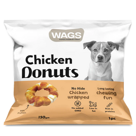 Wags Chicken Donut 1pc 150g