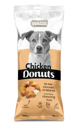 Wags Chicken Donut 2pcs 150g