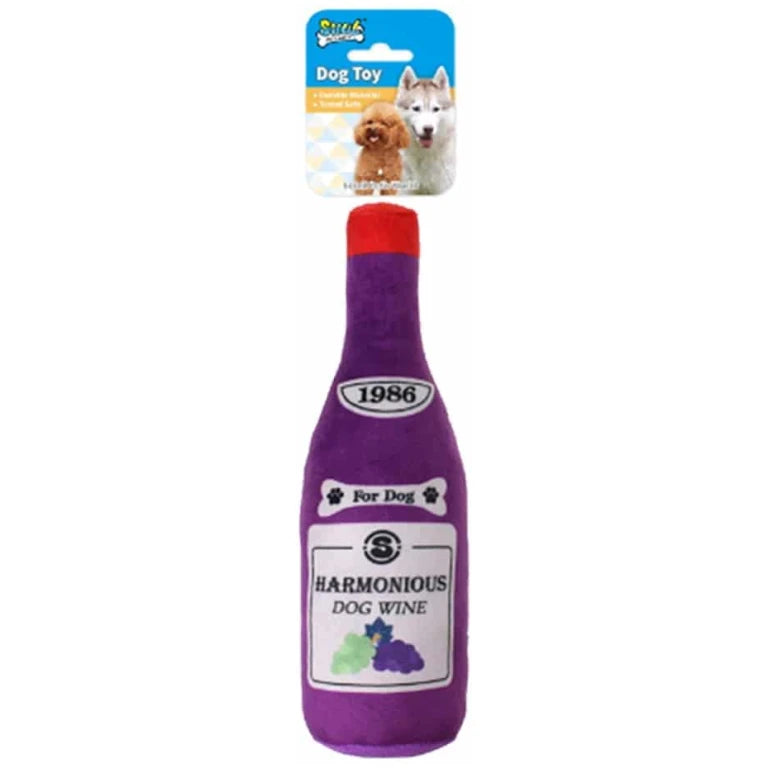 لعبة الكلب علي شكل زجاجة النبيذ