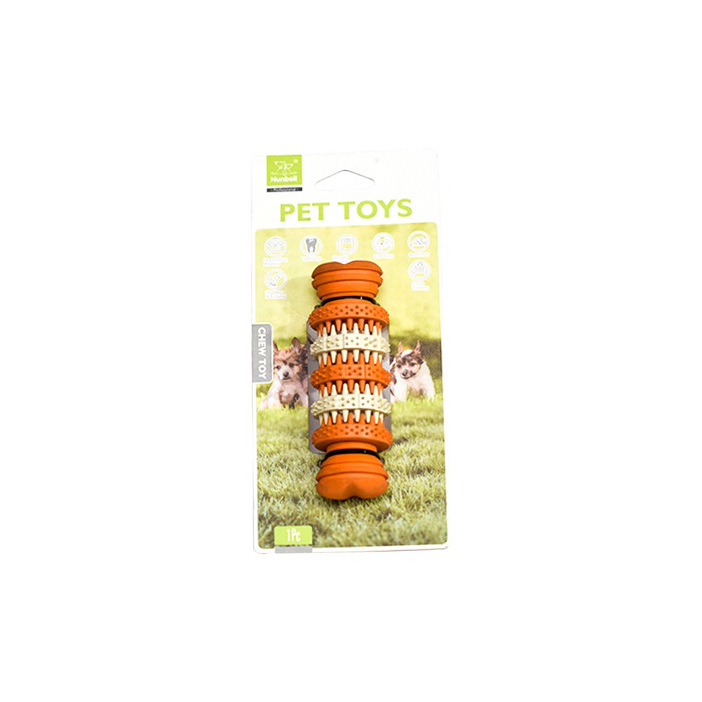 Nunbell Blue and White Rubber Ball Chew Dog Toy