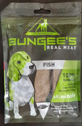 Bungees Dog Treats Fish 100gm