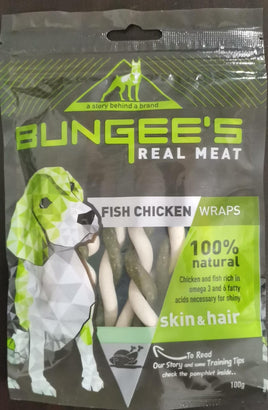 Bungees Dog Treats Fish&Chicken 100gm