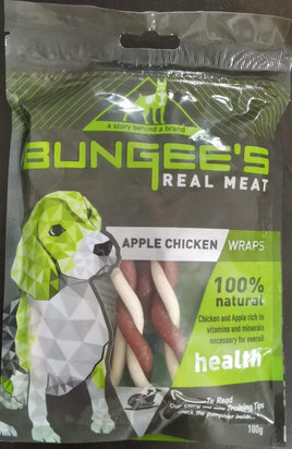 Bungees Dog Treats Apple&Chicken100gm