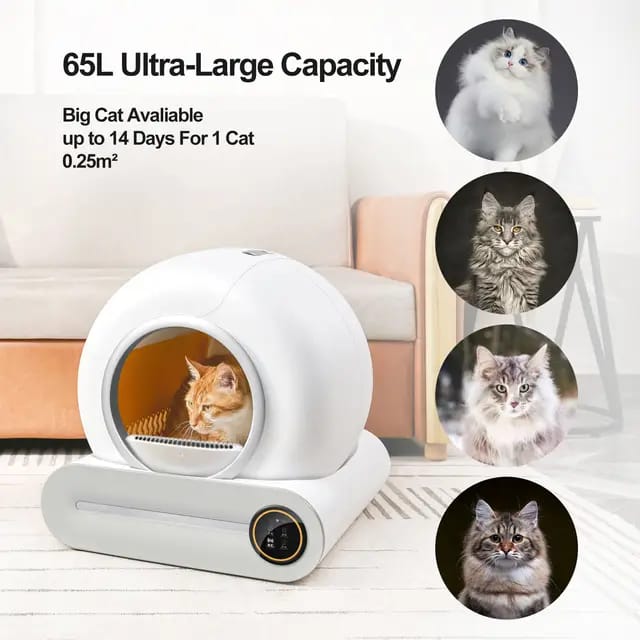 Smart Cat Litter Box Self-Cleaning