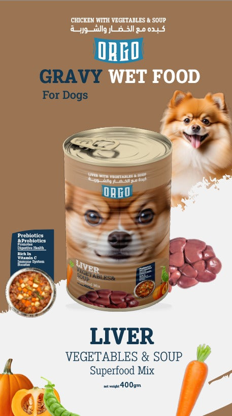 Orgo liver & vegetables with Soup – Super Food Mix – 400g