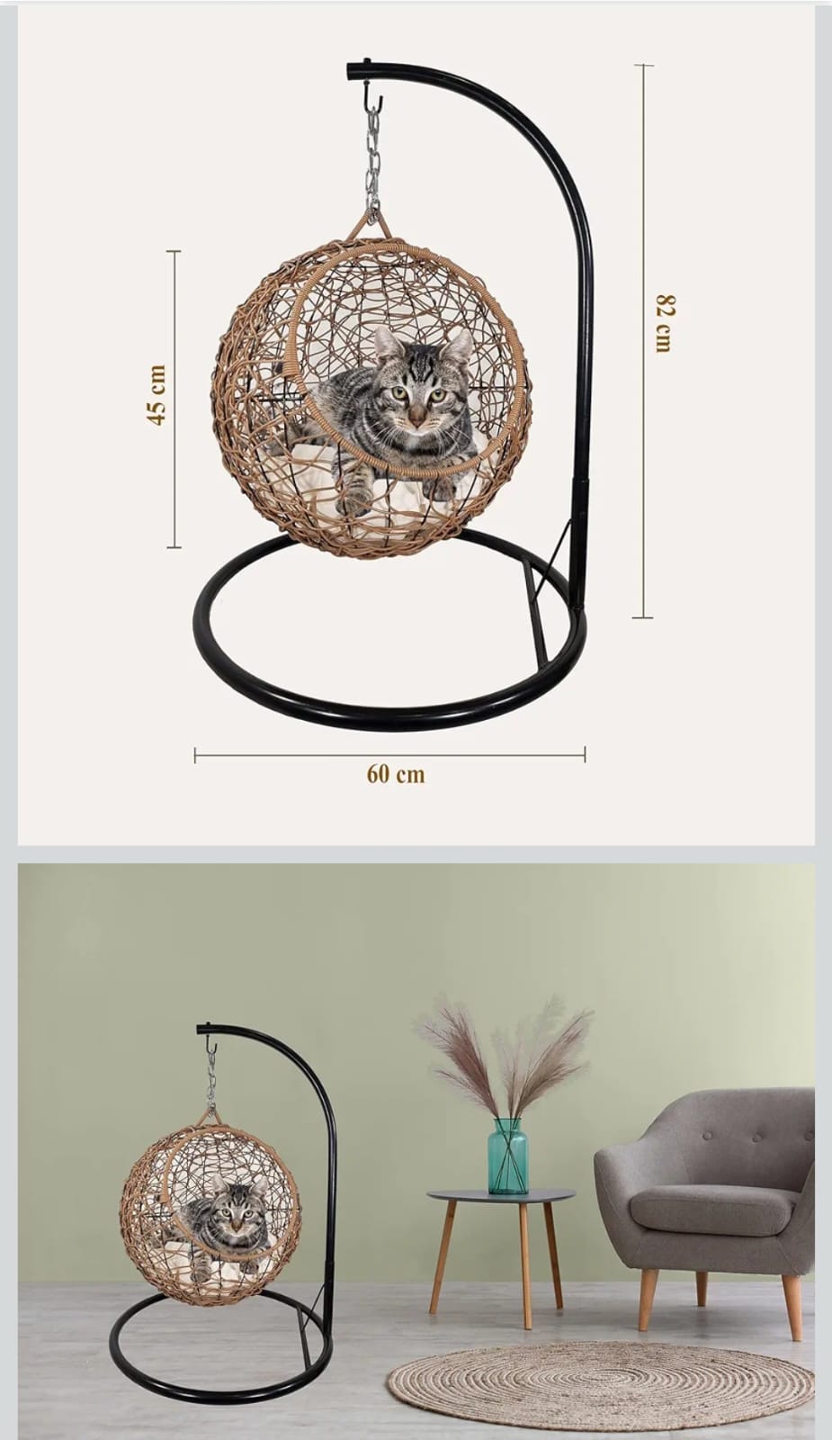 Standing Cat Basket Bed