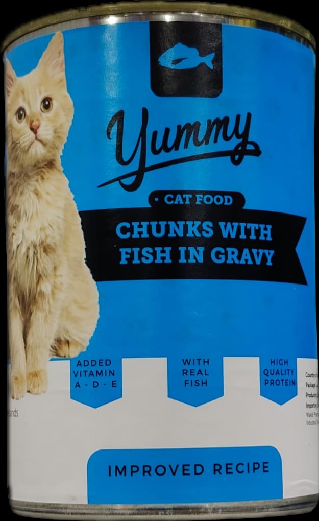 Yummy Cat Wet Food Adult Fish in Gravy - Can 400g