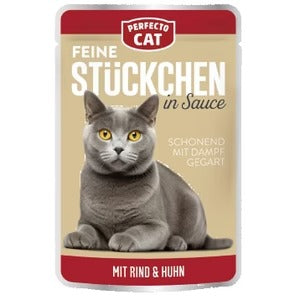 Perfecto Cat Wet Food Adult  Beef and chicken  - pouch 100 gm