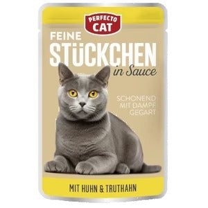 Perfecto Cat Wet Food Adult Chicken and Turkey - pouch 100 gm