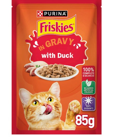 Purina Friskies Chunks With Duck In Gravy - Wet Cat Food 85g